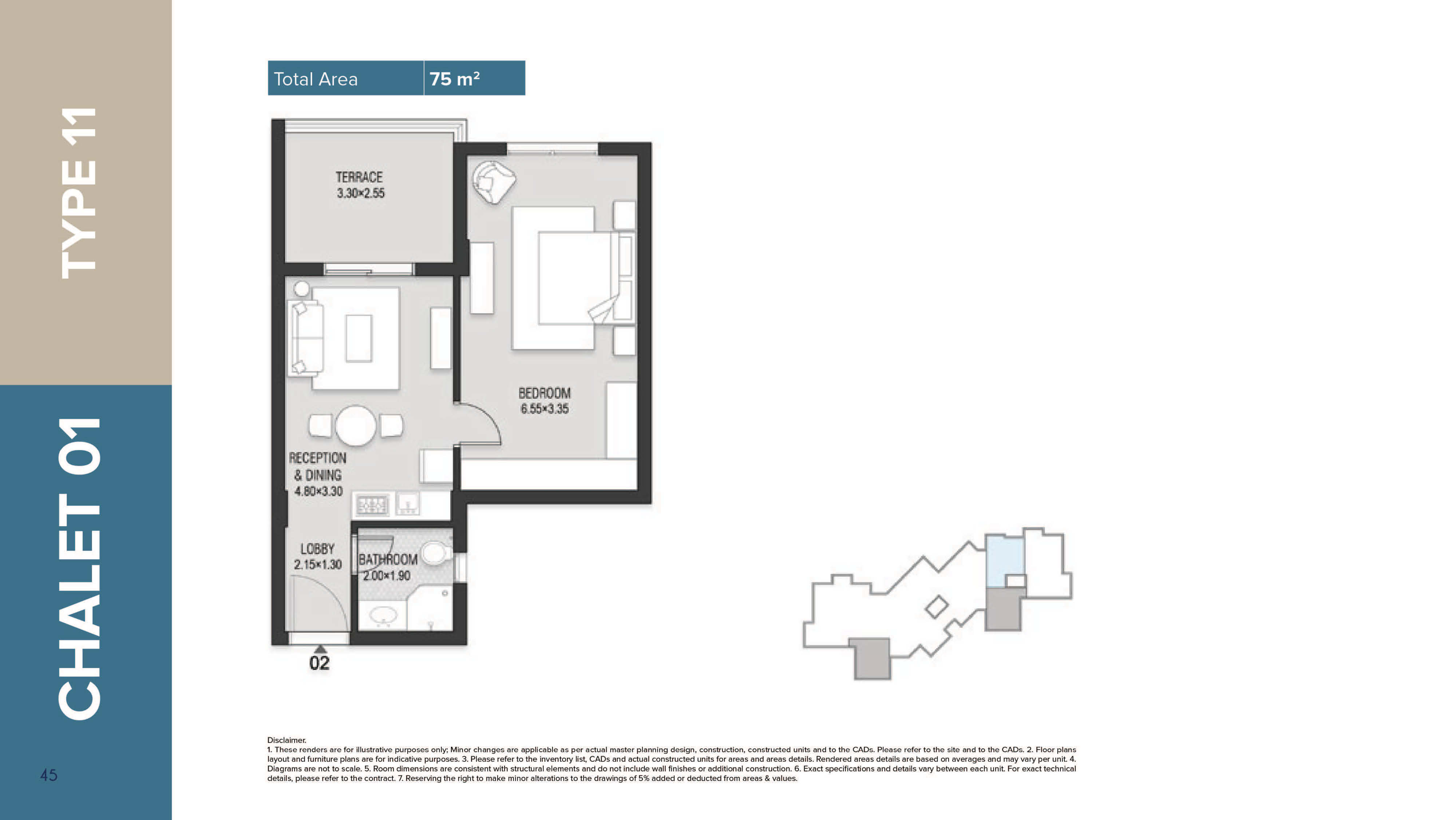 Mazarine Ria Chaletsfloor plan