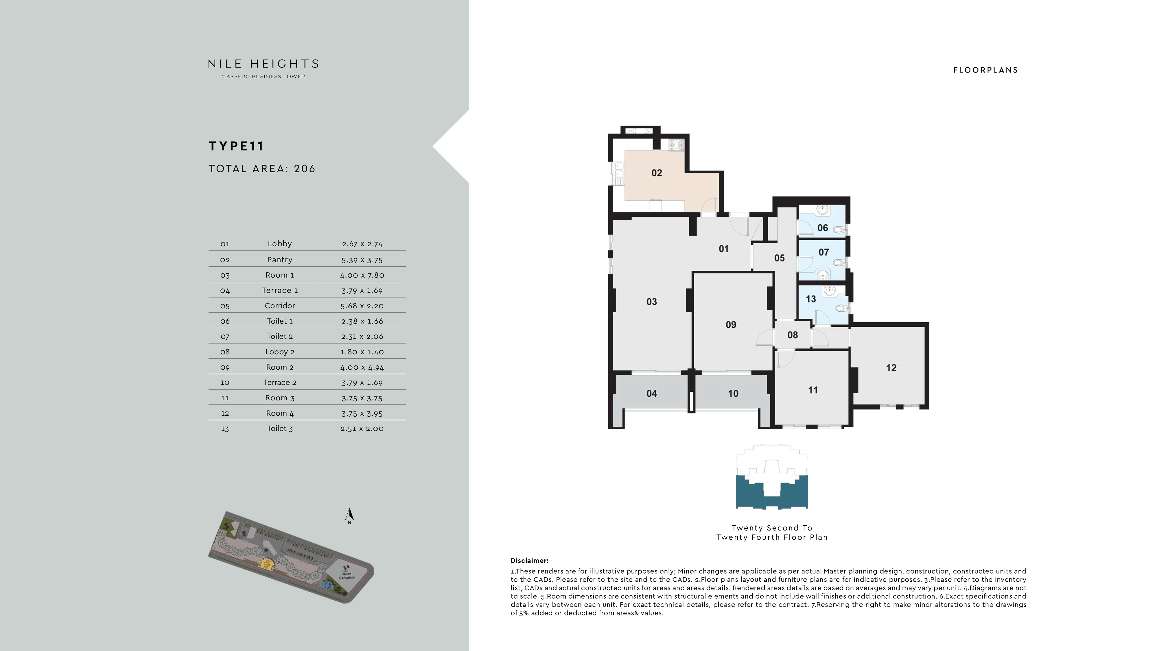 Maspero Business Towersfloor plan